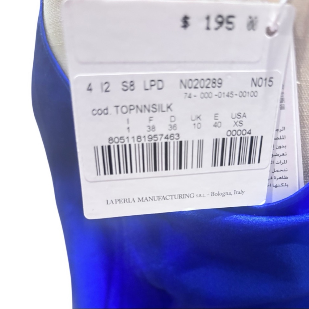 La Perla Silk Cami XS NWT Electric Blue Luxe Lingerie Top - Picture 6 of 6